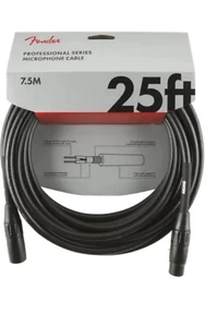 Fender Professional Series Microphone/Mic XLR Cable, Black, 25' ft - Picture 1 of 1