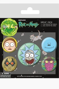 RICK AND MORTY FACES BADGE PACK - Imagen 1 de 1