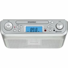 SYLVANIA SKCR2713 Under Counter CD Player with Radio and Bluetooth - Silver