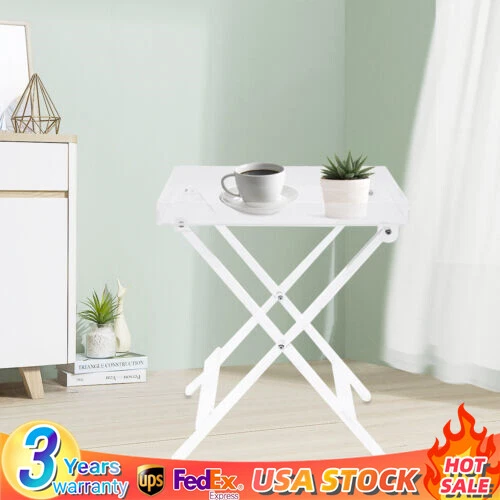 Clear Plastic Acrylic Folding Table TV Snack Tray Living room Coffee Tea Table - Изображение 1 из 1