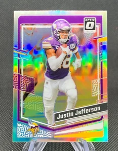 2023 Panini Optik Justin Jefferson Holo Silber Preis #125 Minnesota Wikinger - Bild 1 von 2
