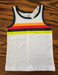 Camiseta sin mangas blanca Garanimals 2T con rayas unisex nueva con etiquetas - Imagen 1 de 7