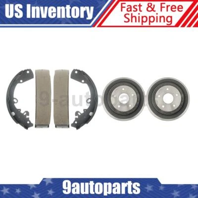 Rear Brake Drums & Brake Shoes For 2006 2007 2008 2009 2010 Dodge Dakota - Image 1 of 4