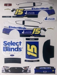 Custom 2022 David Ragan #15 Select Blinds 1/64 Scale NASCAR Peel & Stick Decals - Picture 1 of 1