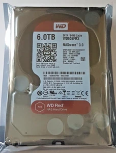 6 TB SATA Western Digital WD60EFRX-68L0BN1 5400rpm 64MB HDD 3.5" Festplatte Neu - Bild 1 von 1