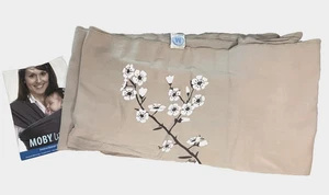 Moby Wrap Cherry Blossom Baby Infant Carrier Beige Hands Free Bag Booklet EUC - Picture 1 of 4