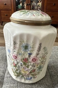AYNSLEY Wild Tudor Hinged Lid Trinket Canister Box 6 1/2” High LARGE - Picture 1 of 7