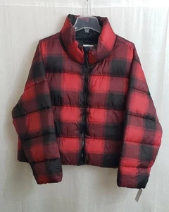 Chaqueta acolchada resistente al agua Old Navy para mujer roja negra búfalo a cuadros XL NUEVA CON ETIQUETAS - Imagen 1 de 7
