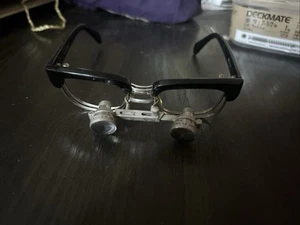 Antique Carl Zeiss Jena Magnifier Eyeglasses 2X Surgeons Loupe / Glasses Flip Up - Picture 1 of 3