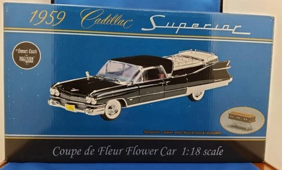 SUNSET COACH PREC. MINI. 1959 CADILLAC SUPERIOR COUPE DE FLEUR FLOWER CAR NIB - Image 1 of 4