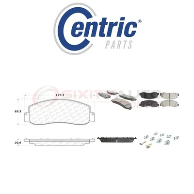 Centric Fleet Disc Brake Pads w Hardware for 2005-2011 Ford F-250 Super Duty hk Foto 1 de 4