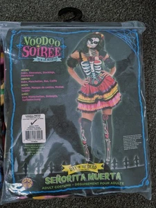 Seniorita Muerta Halloween Costume Ladies Fancy Dress Size SMALL - Picture 1 of 4