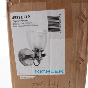 Kichler Lighting 45871CLP Flagship 75W 1-Light 9.5" Wall Sconce Classic Pewter - Picture 1 of 4