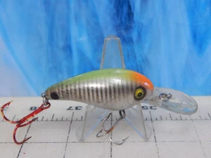 VINTAGE COTTON CORDELL BIG O FISHING LURE rattle orange head yellow back - Picture 1 of 7
