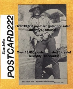 X Western 117 1950-60s era arcade postcard TY HARTIN OF Cheyenne Cowboy & Hat - Picture 1 of 1