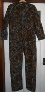 vintage GANDER MOUNTAIN coveralls REALTREE camouflage M suit 1 pc hunting Fleece - Picture 1 of 7