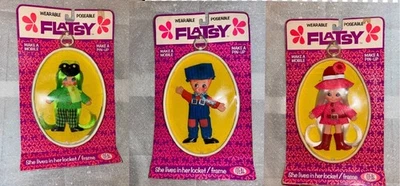 Винтажная трудно найти редкая идеальная кукла Flatsy Dewie в рамке замка датированная 1969 никогда не доставалась из коробки изящная  - Изображение 1 из 4