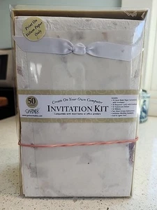 Wedding Invitation Kit Printable Handmade Paper 50 Ct Box 250 Available - Picture 1 of 16
