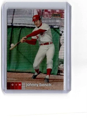 Johnny Bench 2020 Stadium Club Chrome Orange 14/25 Cincinnati Reds #277 HOF - Image 1 of 2