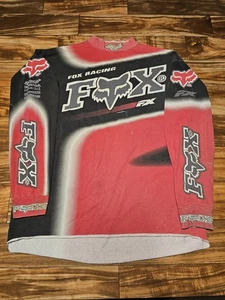 Vintage 1997 Fox Racing Motorsports Dirtbike Jersey USA Made Longsleeve Size XXL - Imagen 1 de 18