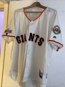 Camiseta Majestic MLB Matt Cain 2014 SF Giants Serie Mundial Cosida Crema Talla 52 Equipo - Imagen 1 de 9