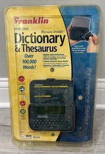 NEW Franklin Bookman II MWD-1440 Merriam-Webster DICTIONARY & THESAURUS Spelling - Zdjęcie 1 z 2