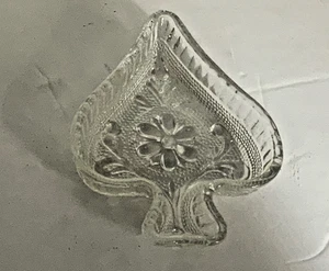 Vtg Indiana Tiara Dish Sandwich Glass Poker Bridge Card Suit Spades Ashtray - Picture 1 of 3