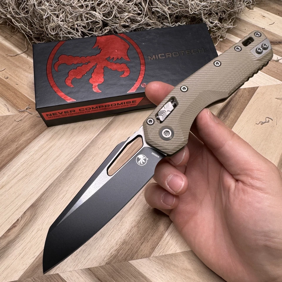 Microtech MSI Ram-Lok Knife – Tan G10 Handle, Premium EDC Folding Knife - Image 1 of 4