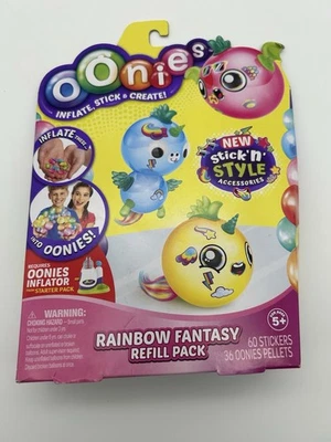 💥Rare💥 Retired- New Oonies Rainbow Fantasy Pack Refill Inflatables W/stickers - Image 1 of 4