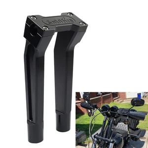 10" Pullback Handlebar Risers Clamp Black Fits for Harley 1" Handlebar - Picture 1 of 11