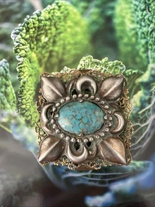 Precioso colgante turquesa antiguo también hebilla de cinturón - Imagen 1 de 4