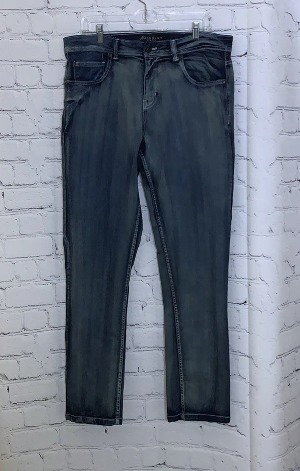 Marc Ecko Jeans Mens 34x32 Cut and Sew Distressed Blue Denim - Image 1 of 4