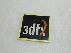SCHWARZ 3DFX PC RETRO AUFKLEBER ABZEICHEN HANDVEREDELT MATT - UK VERKÄUFER - Bild 1 von 4