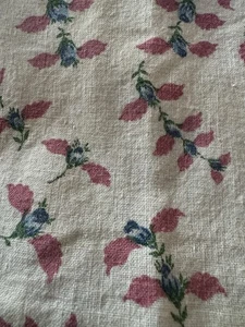 SACCO MANGIME FARINA ROSA APERTO VINTAGE ROSA E BLU FLOREALE - Foto 1 di 4