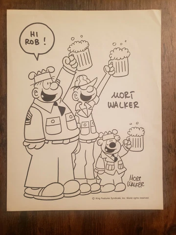 Mort Walker Signed Comic Autograph Cover