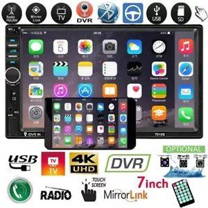 7" 2 DIN Car MP5 Player IOS/Android Mirror Link Stereo Radio Bluetooth FM Camera - Bild 1 von 12