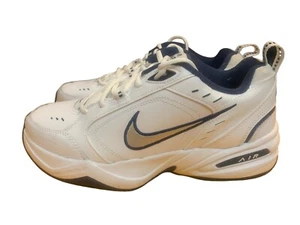 Nike Air Monarch IV Men’s 9.5 D White Silver Blue Sneakers Shoes - Picture 1 of 7