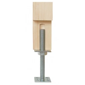 2x Pfostenträger 80x250mm Stützenfuß Bodenfuß Betonfuss Höhenverstellbar Erdfuß - Bild 1 von 3
