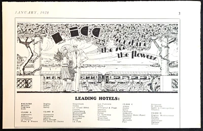 Anuncio impreso antiguo original publicidad tren hotelero 1928 etc Foto 1 de 2