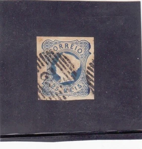 PORTUGAL D. MARIA II 25 REIS (1853)    Scott # 2  Used & Sound - Picture 1 of 2
