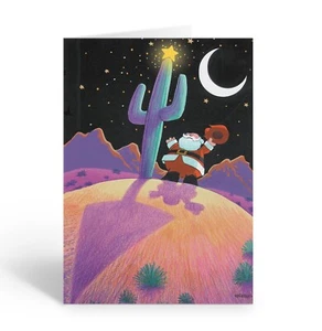 Santa in the Desert Christmas Cards | 18 Western Cowboy Christmas Cards | 40098 - Picture 1 of 3