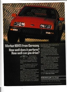 Original 1987 Merkur XR4Ti Magazine Ad "How Well Does It Perform?" - Picture 1 of 1
