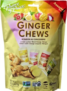 Prince of Peace Ginger Chew Assorted Flavors 8 OZ 100% Natural 227 g - Picture 1 of 24