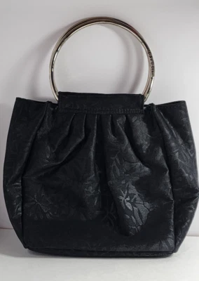 Liz Claiborne VintageY2K negro con asas plateadas Foto 1 de 4
