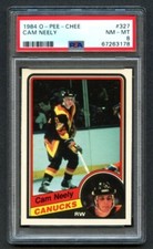 1984 O-Pee-Chee Hockey CAM NEELY RC #327 PSA 8 NM-MT Vancouver Canucks Rookie