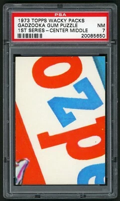 1973 Topps Wacky Packages Gadzooka Gum Puzzle / Checklist CM 1st Series PSA 7 - Image 1 of 4