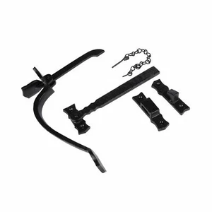 Pestillo rústico Suffolk de hierro fundido vintage para puerta de cabaña H240 mm negro - Imagen 1 de 7