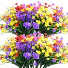 21 Bundles Artificial Flowers For Outdoors, Outdoor Fake Flowers For Decorati...