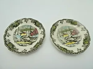2 platos platillo Johnson Brothers The Friendly Village 5 1/2" The Ice House - Imagen 1 de 5