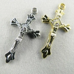 Gesù Christi Croce Rimorchio Per Rosenkränze 17x31 MM Gesù Cristo - Picture 1 of 3